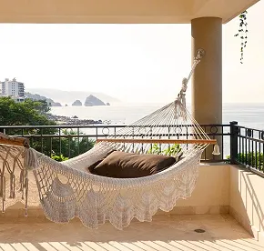 Oceanfront Penthouse  - Terrace with Oversized Hammock